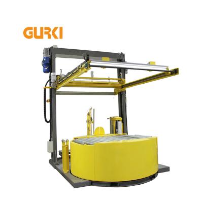 China Fully Automatic Online Pallet Wrapping Film Stretch Conveyor Food Roller Pallet Wrapping Machine for sale