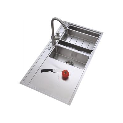 China Without Faucet China Professional Manufacture Double Bowl Stainless Steel Kitchen Sink for sale