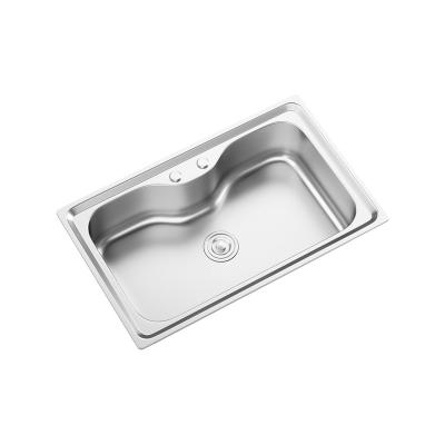 China Without Faucet Top Grade 304 Single Bowl Kitchen Sinks Widely Used Stainless Steel for sale