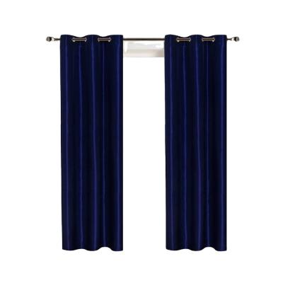 China Blackout 2 Panels Contemporary Decorative Room Blackout Thermal Insulated Grommet Window Curtain For Living Room for sale