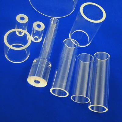 China Transpaprent Clear Quartz Glass Tube Good Spectral Transmission SiO2> 99.99% for sale