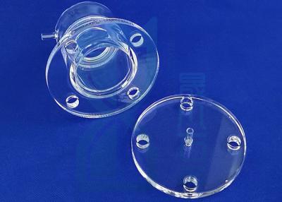 China Clear Fused Quartz Tube Flange For Laboratory for sale