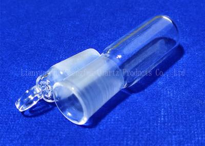 China Morse 6.5 Quartz Test Tube With Plug For Quartz Experiment for sale