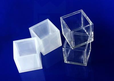 China Labortransparenter Quarz-Glas-Tiegel 2.2g/Cm3 fixierte Silikon zu verkaufen