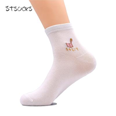 China Wholesale Latest Antibacterial Custom Design Cotton Fashion Cute Young Teenager Girl Tube Women Crew Socks for sale