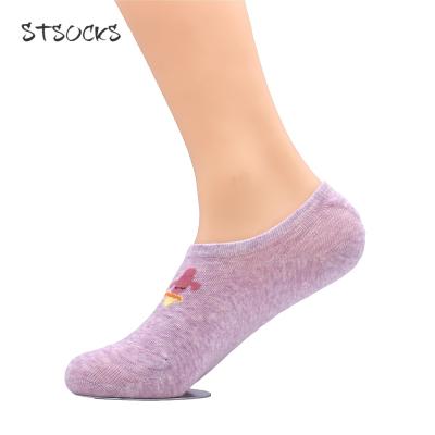 China Antibacterial hot sale girl relieve no feet show dress custom cute design funky solid color socks for sale