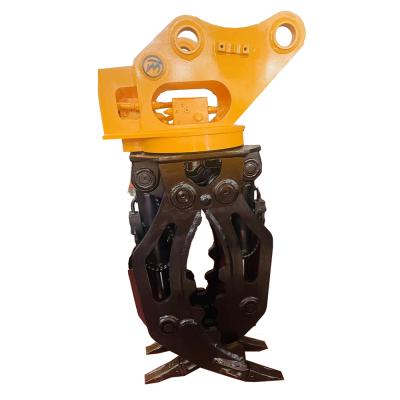 China Wooden Excavator Attachment China Factory Hydraulic Rotating Grapple Grapple Log Grapple Stone Grapple CE for sale