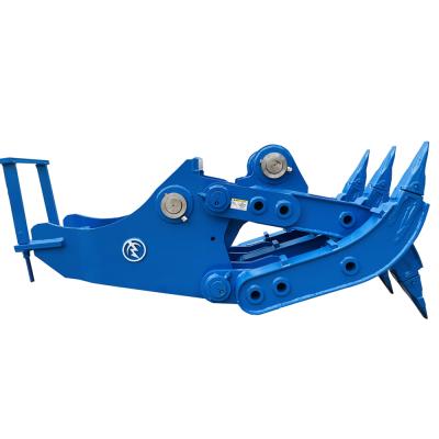 China Mechanical Excavator Attachment Yantai WEIXIANG Rock Grapple Manual Log Grapple Timer Timber Grapple for sale