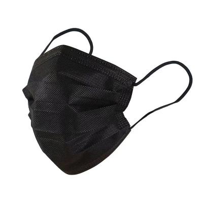 China 3Ply Dust Face Mask Black Medical Surgical Mask Disposable Surgical Mask With Earloop à venda