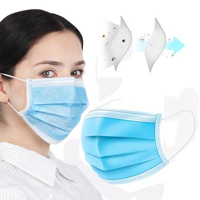 China Wholesale Protection Nonwoven Disposable Protective Mask 3ply Face Mask For Adults zu verkaufen