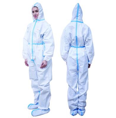 China High Quality Non-Woven Type4/5/6 Working Medical Protective Gown Protective Disposable Coverall zu verkaufen