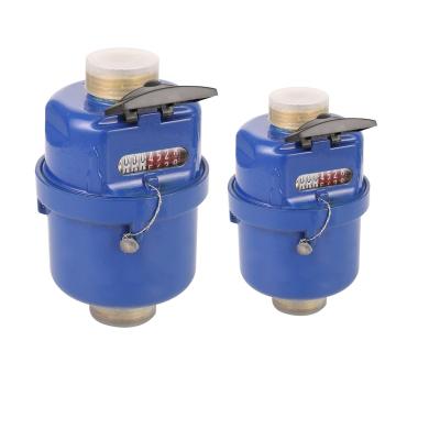 China DN15-DN40mm Horizontal Type Brass Body Rotary Piston Volumetric Water Meter Customized Digital Water Meter for sale