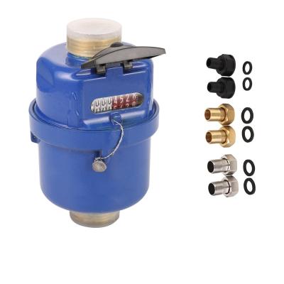 China Brass Rotary Piston Water Meter DN15-DN40 Brass Volumetric Flow Meter For Water Class C for sale