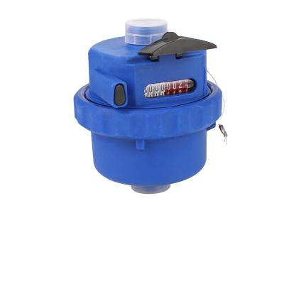 China Nylon Plastic Class C Class B 15mm Plastic Rotary Piston Water Meter Multi Volumetric Jet With High Precision China Water Meter Factory for sale