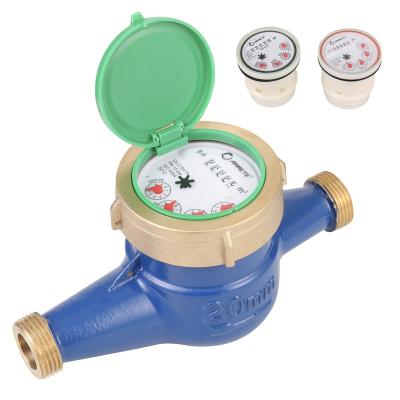 China Multi Water Meter Jet Dry Type Brass Plastic Drinking Water ISO4064 Copper IP68 Seal Stainless Steel Cold Seal Standard Cup Register Water Meter Volume Measurement for sale