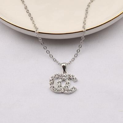 China Vintage Fashion Gold Plated Stainless Steel Crystal Zircon Necklace For Women for sale