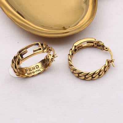 China New retro punk gold circular earrings hollowed out simple fashion earrings for sale