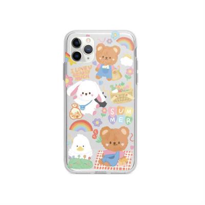 China Anti-fall Rainbow Bear Pattern TPU Soft Phone Back Cover Device For iPhone 11 for sale