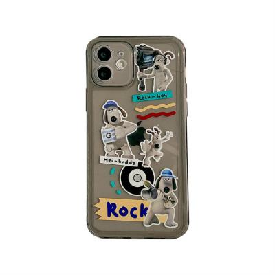 China Shockproof Blue Dog Vintage Clear Style INS Soft Phone Case For iPhone 13 for sale