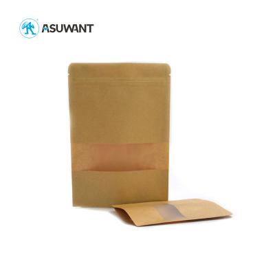 China Recyclable Unique Custom Design Off Shelf Rack Up Square Box Flat Bottom Gusset Kraft Foil Bag With Zip Lock for sale