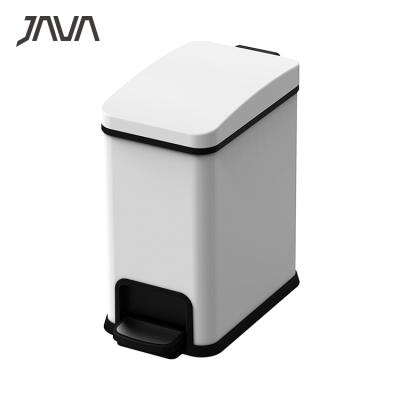 China Sustainable 8l Household Home Standing Foot Pedal Stainless Steel Metal Waste Bin for sale