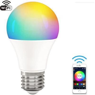 China Hotel Factory Direct Selling 9W e26 e27 Smart Wi-Fi LED Bulb RGBW Work With Alexa Google Assistant for sale