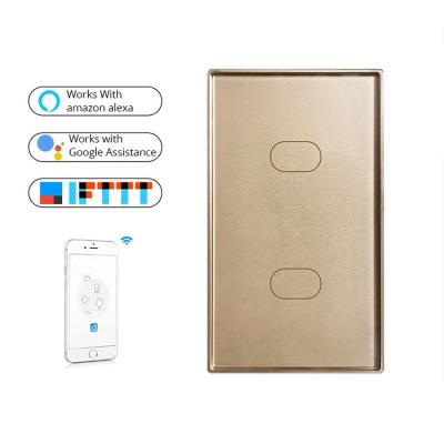 China Amazon sync alexa us thailand 1 channel dc 5v 7-32v wifi tuya 2 strip lamp switch smart zigbee touch switch for sale