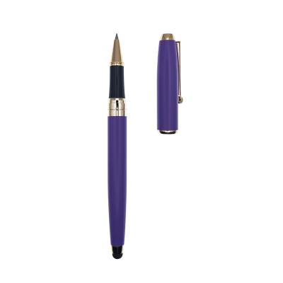 China Fluent Writing China Supplier Promotional Gift Custom Logo Artistic Purple Record A Roller Pen for sale