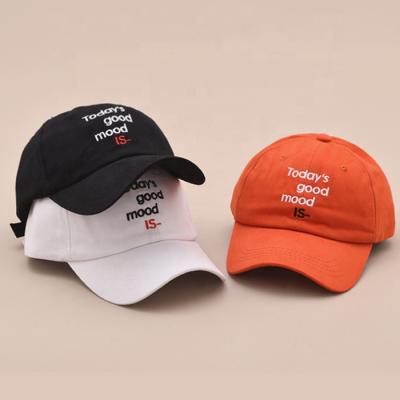 China OEM COMMON Custom Metal Buckle Tie Back 6 Panel Unstructured Dad Hat Baseball Caps for sale