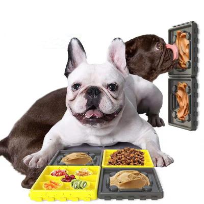 China Sustainable Wholesale High Quality Pet Slow Feeder Lick Mat Dog Food Plate Food Bowl Food Tray for sale