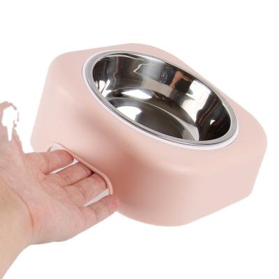 China New Viable Single Bowl For Pets Stainless Steel Plastic Bowl For Dogs Cat Feeding Bowl for sale