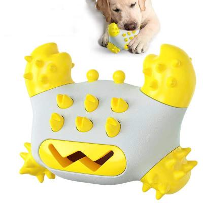 China Hot Selling Dog Shape Crab Dog Shape Pet Viable Toy Chewing Remove Dental Calculus Durable Interactive Toy for sale