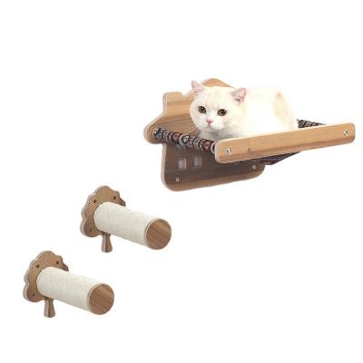 China Pets Sit Sleeping Cat Climbing Frame Hanging House Scratching Mail Cat Hammock Cat Toy for sale