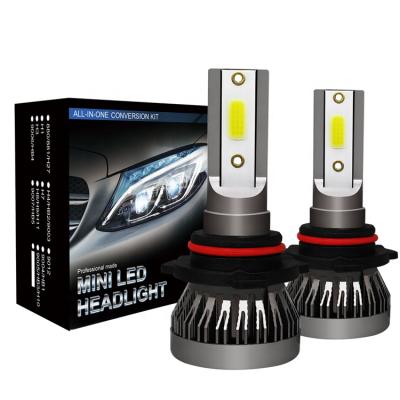 China Aviation 6063 Aluminum Profile M1 Headlight 50W 8000LM Car Automotive Lights 6000K 9005 h7 h4 h11 led light cob chip car bulb auto led headlight for sale