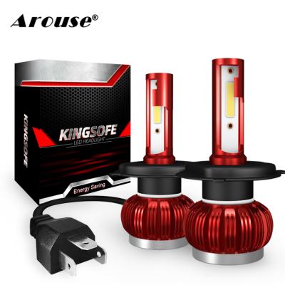 China 6063 Aviation Aluminum Profile WAKE 1+1 Design K1 Super Bright Car Led Headlight H4 Fan Car Led Headlight Bulbs H4 for sale