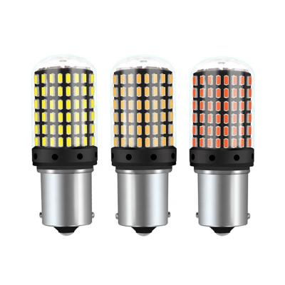 China 1156 180Â ° =P21W=BA15S T20 1156 18W 2800LM CanBus No Error BA15S P21W 144SMD 3014 LED Bulbs Car Turn Light for sale