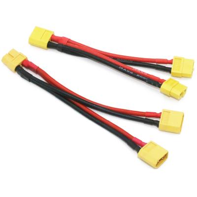 China Vehicles & Toys XT60 XT90T EC5 EC3 TRX JST Plug Parallel Battery Connector Remote Control Cable Extension Y/O Splitter Plug Adapter With A.W.G. for RC FPV for sale