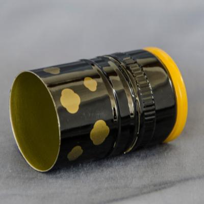 China Spill No 3035 Hot Selling Non Refillable Aluminum Colored Screw Cap With Printing Pilfer Cap For Rum for sale