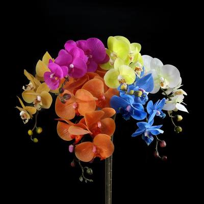 China Wholesale High Quality High Head Decorative Artificial Flower Bouquet HC1949 Simulation 7 Rose Moisturizing Touch Princess Phalaenopsis Wedding Home Decoration for sale