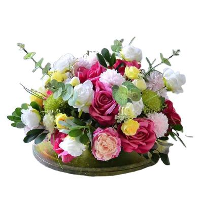 China HC2121 Office Decoration Simulated Flower Arrangement Customized Podium Decoration Simulation Flower Arrangement Business Conference Office Decoration for sale