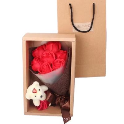 China HC1906 Valentine's Day Christmas Wedding Gifts Company Wholesale 11 Soap Flower Soap Rose Bouquets Gifts Soap Rose Gift Box For Soap Flowers girlfriend soap for wife valentine gifts for sale