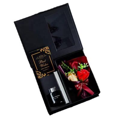 China Wholesale HC1909 Souvenirs Handmade Aromatic Multicolor Artificial Soap Flower Immortality Bouquet Rose Gift Box for Girlfriend and Lover for sale