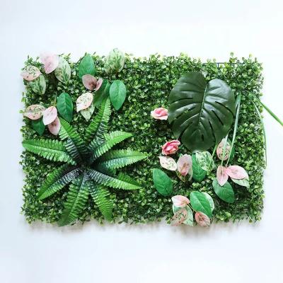 China Wholesale Decoration HC1837 Ultraviolet Artificial Green Finish Anti Plant Vertical Garden Wall for sale