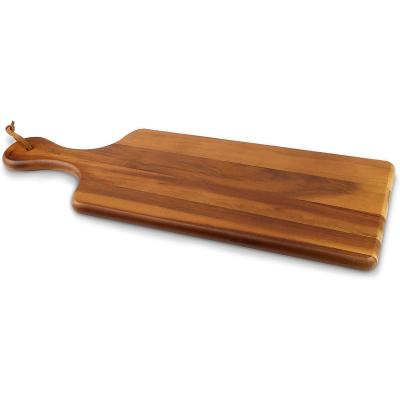 China Sustainable Wooden cutting board with handle Wooden cheese board Kitchen food wooden cutting board for sale