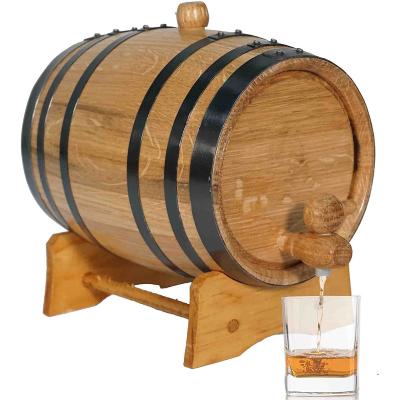 China Personalized Beer Barrel with Stand, Whiskey Barrel, Aged Handmade Oak Wooden Beer Barrel Wine Barrel for sale