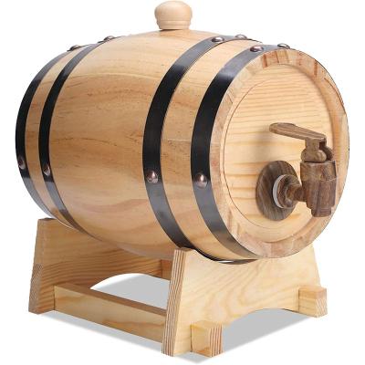 China Beer Oak Aging Barrel With Whiskey Wooden Barrel Wooden Barrel Bracket American Oak Wine Barrel for sale