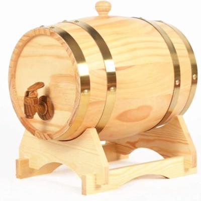 China Beer Wooden Wine Barrels Household Wine Barrel Pine 3 Liter Bulk Wooden Tequila Wine Beer Whiskey Barrel Rum for sale