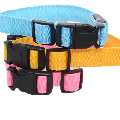 China New Arrival Safety Pet LED Stocked Dog Collars Charge Nylon Light Up Adjustable Led Dog Collars for sale