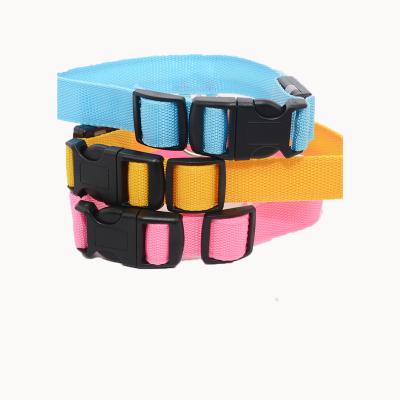 China Liaona Stocked Pet Supplies LED Adjustable Nylon Collar USB Rechargeable Luminous Led Dog Collar for sale