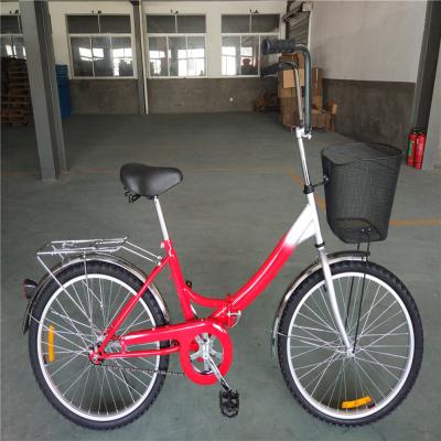 China Steel Cheap Price Single Speed ​​24 Inch Adult Folding Bikes for sale